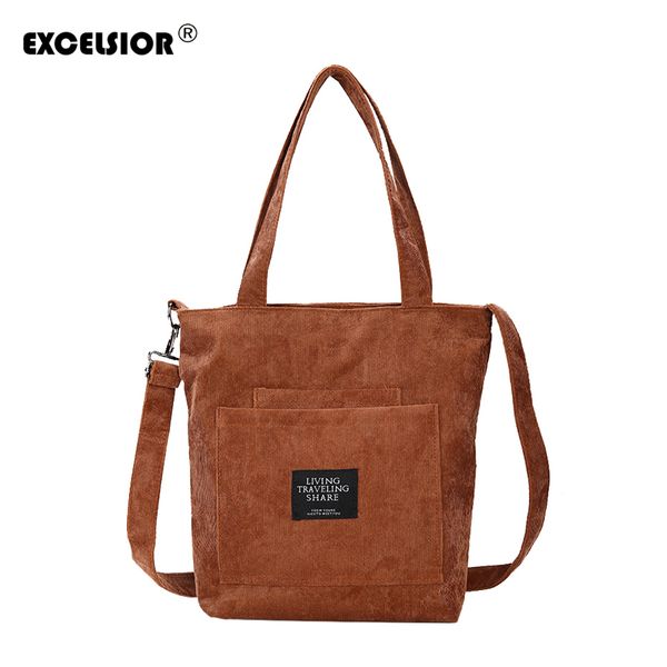 

excelsior corduroy women's bags floral large capacity shopping tote canvas handbag beach bags casual bag bolsa feminina g2219