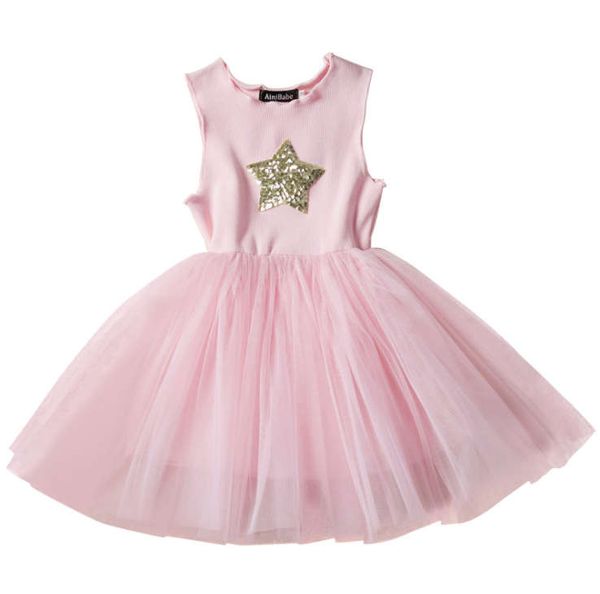 Nuovo design vestito da bambina INS vendita calda stella gilet per bambini principessa tutù gonne bambini boutique di paillettes vestiti