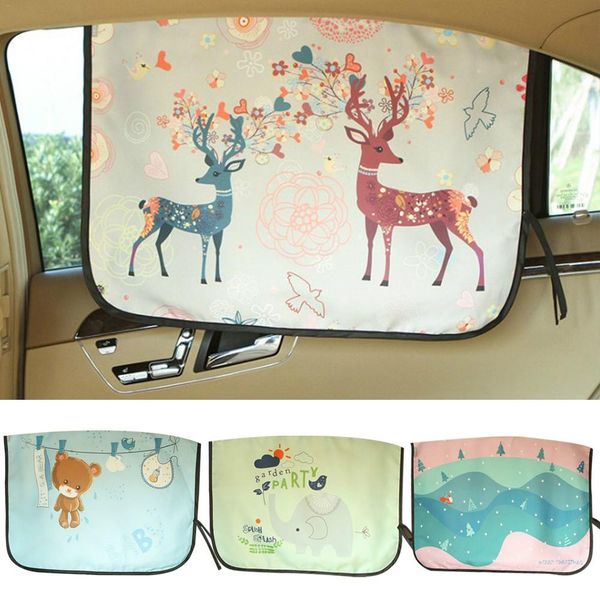 

car cartoon printed sunshade curtain window sun curtain car accessories lightweight foldable and easy to carry