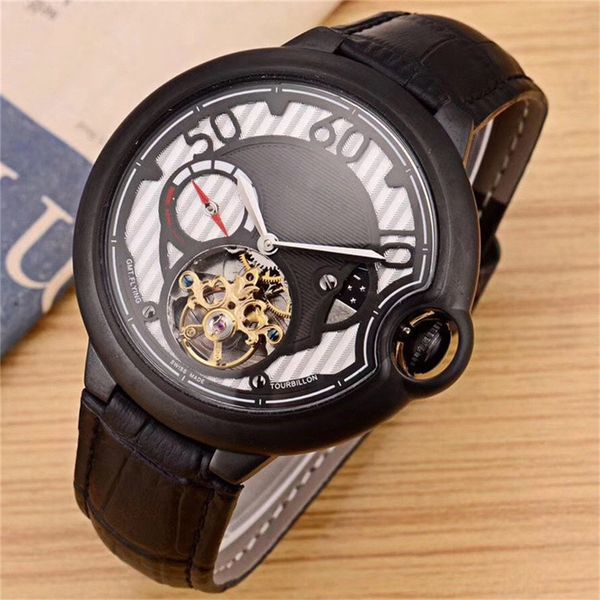 

мужские часы автоматическое механическое движение минеральное усиленное стекло зеркало 42 мм 12 мм повседневный кожаный ремешок дизайнерские, Slivery;brown