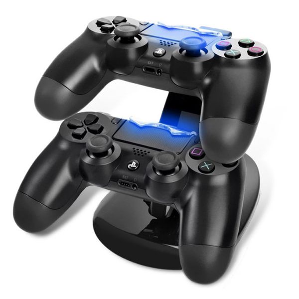 

controller charger dock led dual usb ps4 charging stand station cradle for sony playstation 4 ps4 / ps4 pro /ps4 slim controller