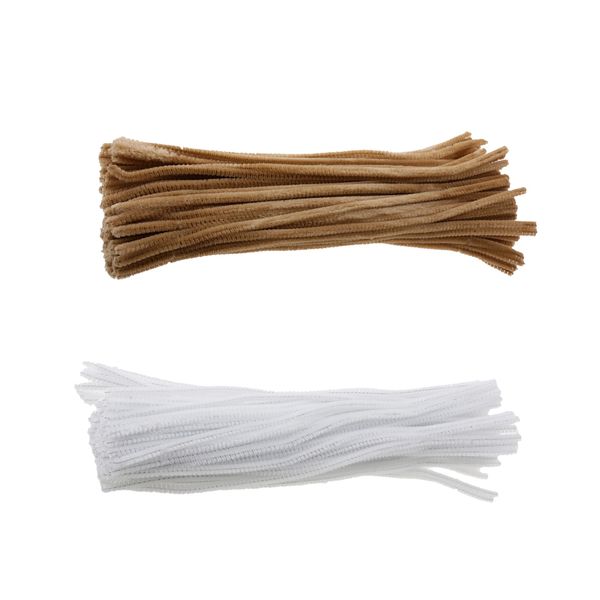 

100 шт коричневый цвет шениль стебли уборщиков трубы закрутки стержней для детей diy