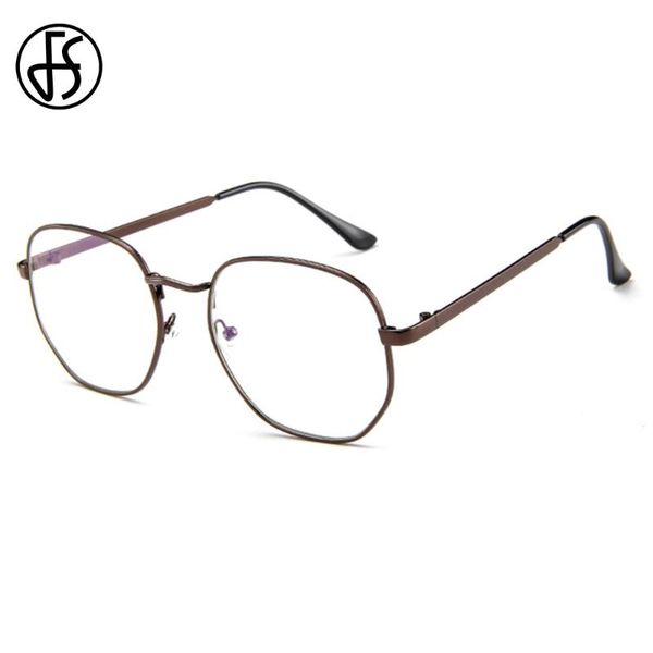 

fs fashion bluelight blocking glasses for men women decoration anti blue ray lens eyewear oversized metal frame eyeglasses 2020, White;black