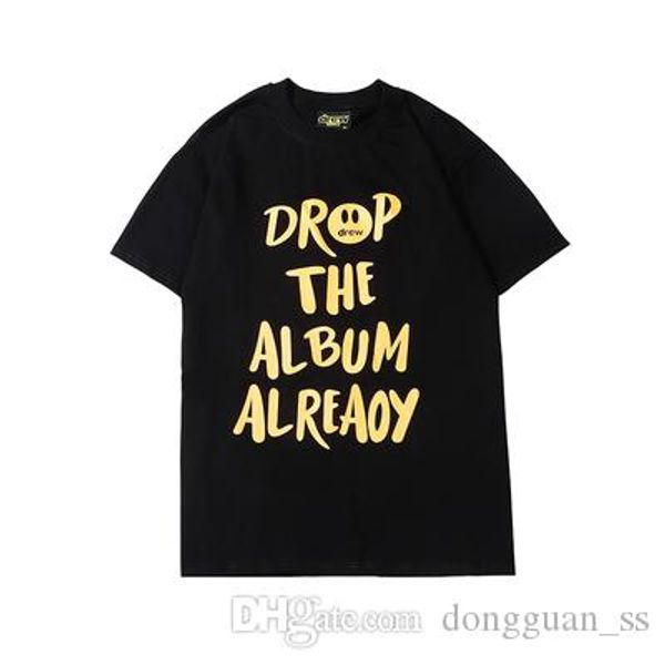 

justin bieber white black 2020ss men t shirt hip hop streetwear tshirts summer short sleeve cotton