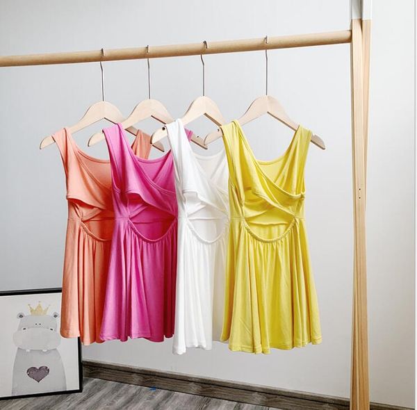 

2020 summer new children baby candy back hollow out dresses , girls princess sweet clothes 6 pieces/lot wholesale, Red;yellow