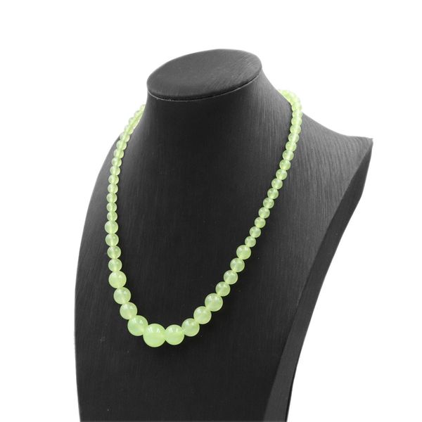 

natural stone short chain necklace for women grape jades round 6-14mm chalcedony round beads choker clavicle jewelry 18" a996, Golden;silver