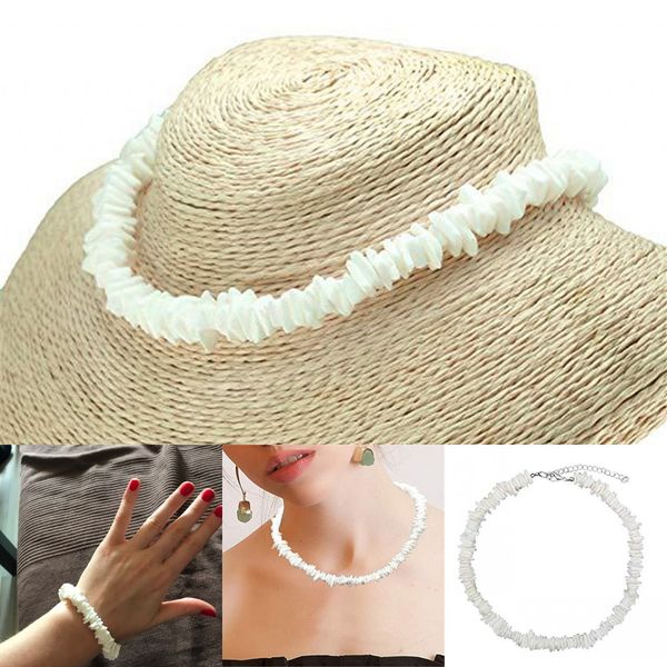 

natural summer beach shell choker necklace irregular gravel chips beads chain necklace women bohemian seashell jewelry, Golden;silver