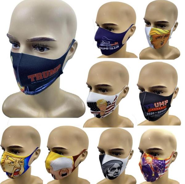 

trump face masks 2020 american election anti dust windproof 3d printed outdoor mask washable 9 styles in stock