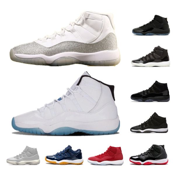 

новые обширные серые разводил 11 11s jumpman баскетбольной обуви мужчины женщина единомыслие 45 колпачка и платье легенды синего пасленовые