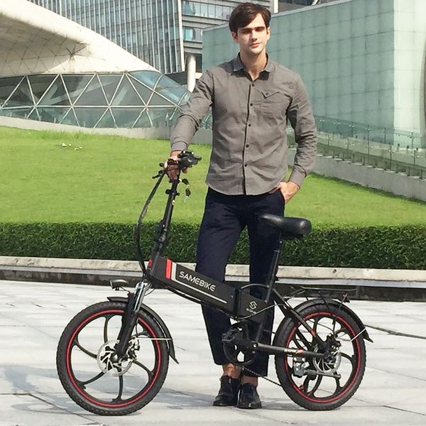 

yinyu14 20 inch folding electric bike power assist electric bicycle e-bike scooter 350w motor, Silver;blue