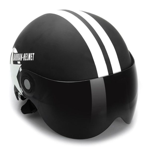 

lumiparty motorcycle helmet half 3/4 with retractable drop down sun visor open face helmet motorcycle with glasses r30