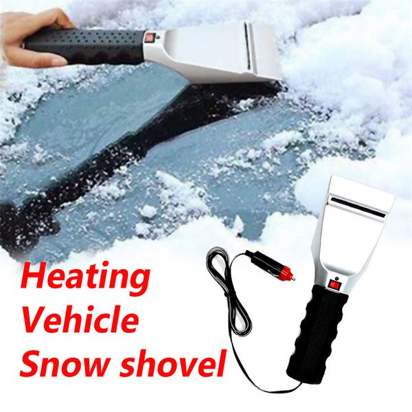 

new heated car snow scraper 1pc 12v heated car winter windshield electric scraper heating snow ice brush shovel 1119#30