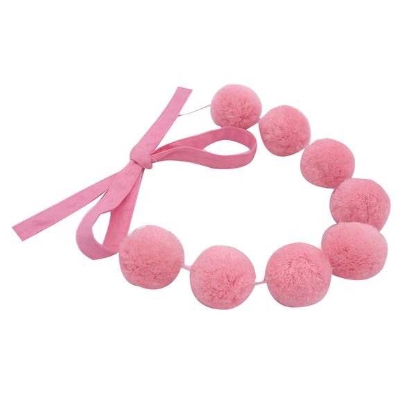 

fluffy ball string set fur ball garland birthday christmas decoration pom-pom hanging string pink