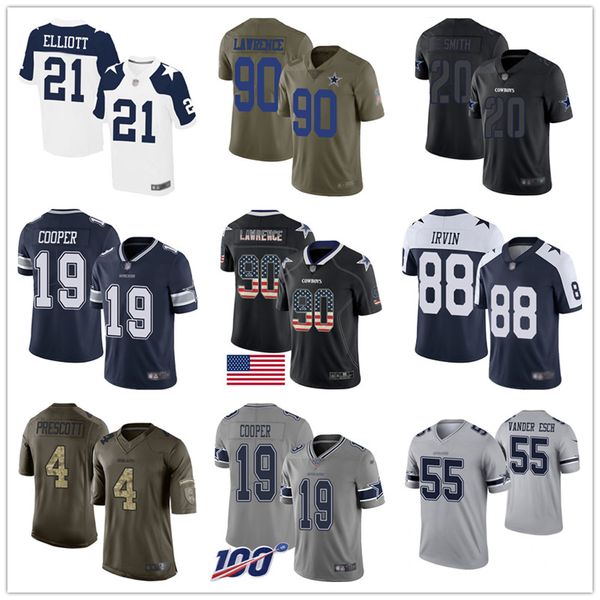 

Custom Cowboyss Jerseys Dak Prescott Ezekiel Elliott Leighton Vander Esch Demarcus Lawrence Amari Cooper Michael Irvin Emmitt Smith