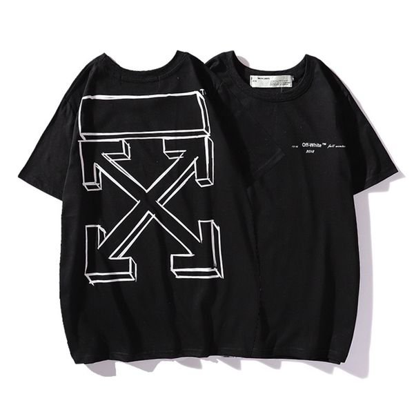 

arrow t-shirts pure cotton easy short sleeve men and women t t-shirt lovers paragraph, White