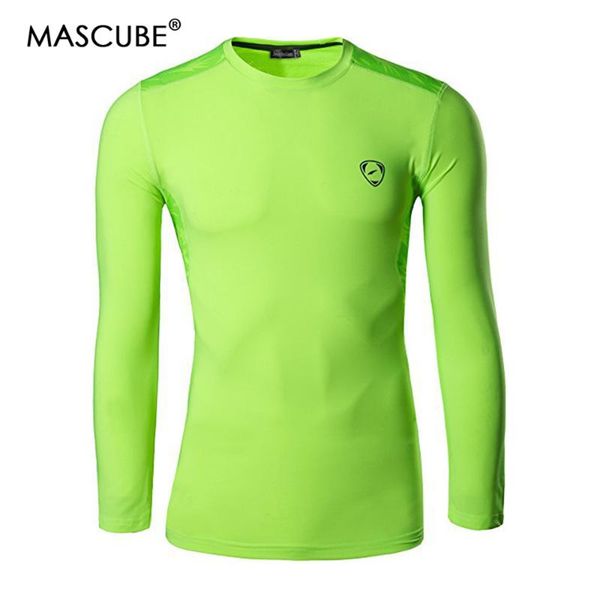 

mascube men outdoor t-shirt sports long sleeve hunting hiking clothing quick dry round collar tees running jersey, Gray;blue