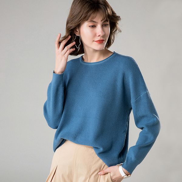 

lazy wind sweater women, set of loose cashmere sweater fashion net red autumn and winter wear round neck curling, White;black