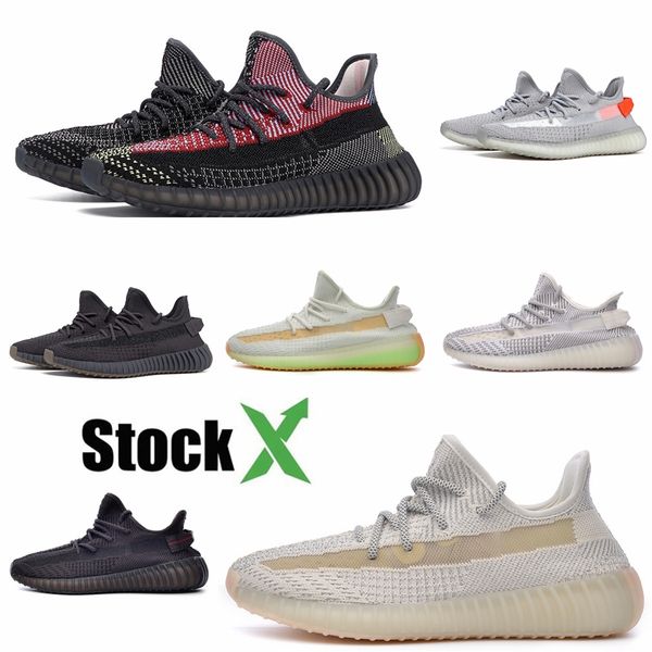 

wholesale 2020 designer casual shoes s kanye west air static black white zebra cream hyperspace zapatos sports sneakers us 5.5-12.5 #qa260