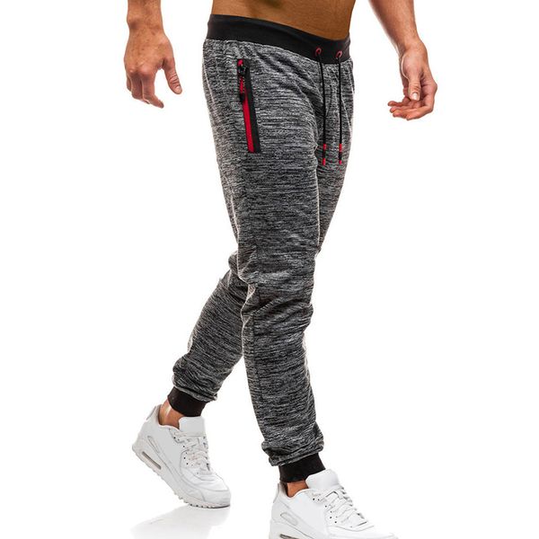 

2019 горячих мужчины длинных повседневных спортивных брюк gym slim fit брюки идущих joggers gym sweatpants cgu 88, Black