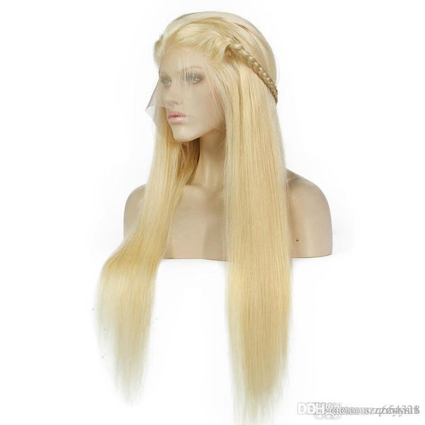 

straight blonde full lace human hair wigs remy hair brazilian wig baby hair pre plucked hairline 180 density+wig cap nbvf, Black