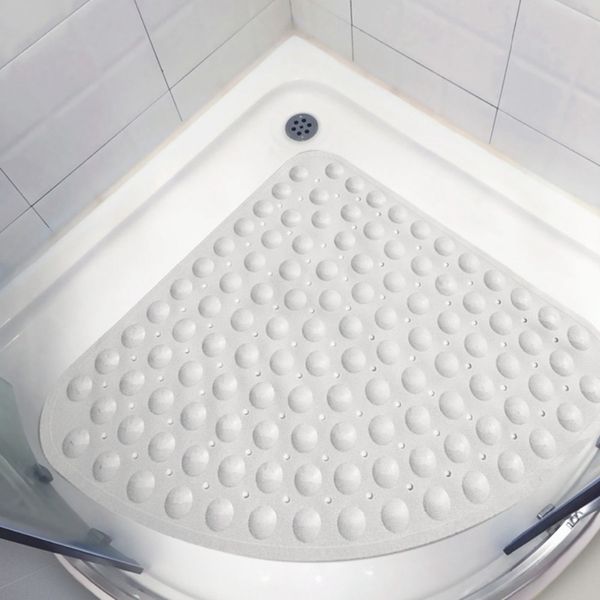

corner shower mat sector rubber anti-slip quadrant bath mat anti-bacterial suction for shower tub non-slip bathtub mat 54x54cm