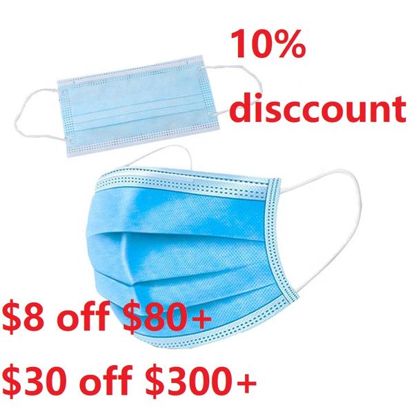 

disccount good quality 3 ply disposable face mask non-woven facemask 3ply face masks disposable bfe95% marks face shield facemasks earloop