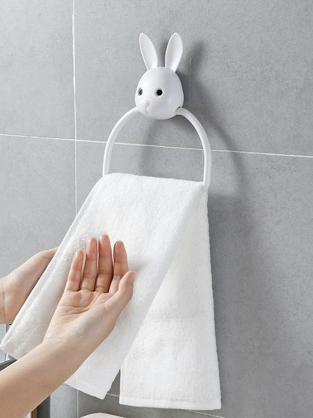 

hole-towel rack cool towel shelf nail-cartoon cute childrens towel hanging