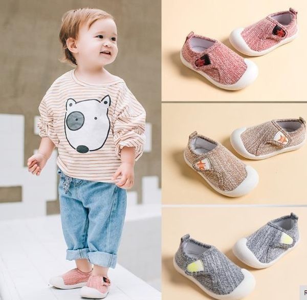 3 Infant Pcs Mix Atacado Outono da menina da criança Menino Casual malha sapatos macios inferior de alta qualidade anti-derrapante Kid Baby First Walkers