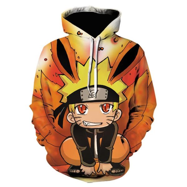 

anime hoodie hokage uzumaki japanese streetwear uchiha sasuke hatake kakashi men 3d print anime hoodies sweatshirt, Black
