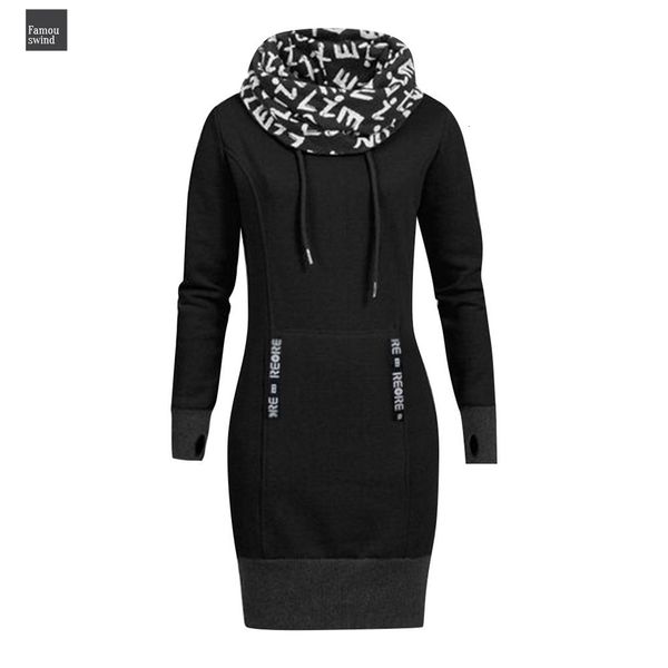 

платья размер плюс женщины длинные рукава письмо печати дамы воротник водолазки вскользь bodycon мини платье vestidos verano 2019 дизайнер о, Black;gray