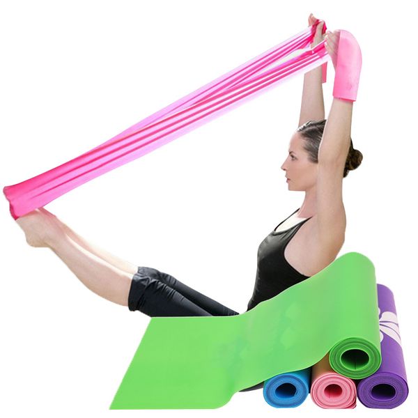 

1.5m/1.8m resistance bands latex home gym fitness equipment for physical therapy,pilates,stretch,yoga,strength training