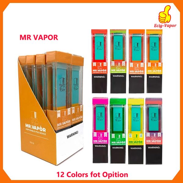 

MR VAPOR Одноразовые устройства MR Vapor Vape Pen Бобы Starter 280mAh Аккумулятор 1,3 мл картриджи электронной сигареты Vs POP Puff XTRA Bidi Стик
