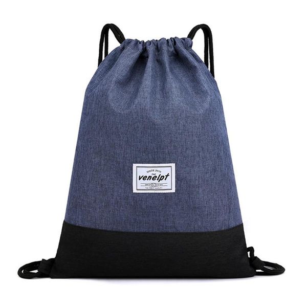 

2019 new oxford drawstring backpack portable casual string sackpack rucksacks zipper drawstring bags