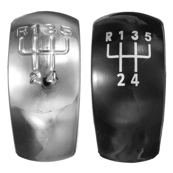 

plastics chrome black 5 speed gear shift knob cap cover for /octavia 2 1z0798001