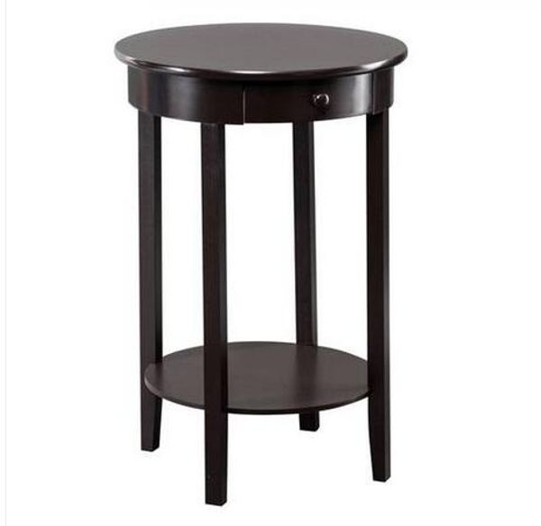 

fashion wholesales simple round with drawer side coffee table brown