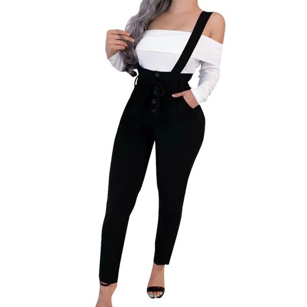 

fashion bodysuit women summer casual spaghetti strap wide legs bodycon jumpsuit trousers clubwear rompers dropship #4, Black;white