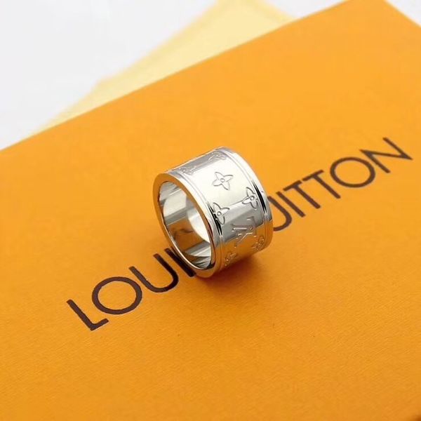 

2019 de igner ring tainle teel luxury 18k gold plated lover ring men women l v ring ro e gold plated jewelry loui