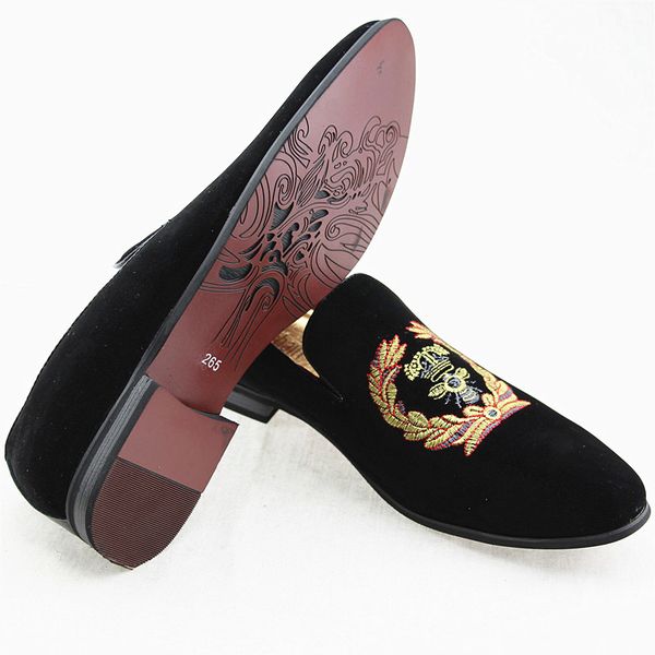 

movechain men's suede leather loafers mens casual embroidery moccasins oxfords shoes man party driving flats eur sizes 38-45 c09, Black