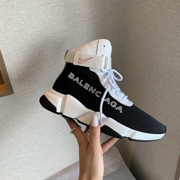 

french brand luxuries shoes with calfskin leather sneaker couples casual shoes fashion air basketball shoes with box -16, Black