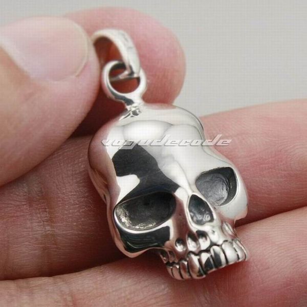 

solid 925 sterling silver skull pendant mens biker punk style 8c008 just pendant