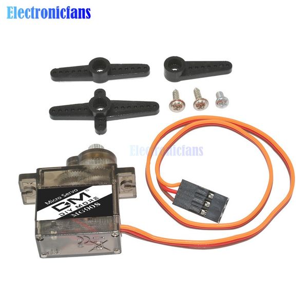 Freeshipping 10 pçs / lote MG90S Metal gear Digital 9g Servo SG90 Para Rc Helicóptero Avião Barco Carro MG90 9G Atacado