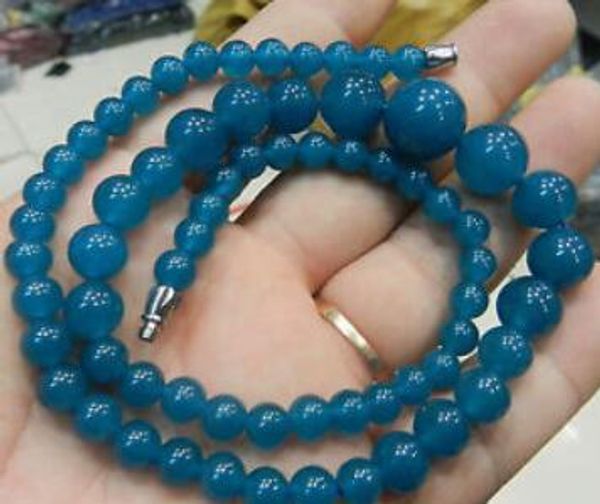 

beautiful natural 6-14mm stone beads necklace 17, Silver