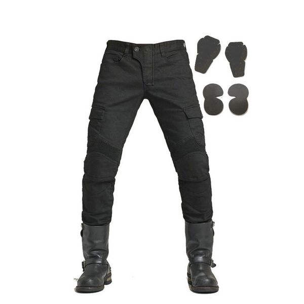 

black pants locomotive motorcycle downhill bike off-road trousers with protector