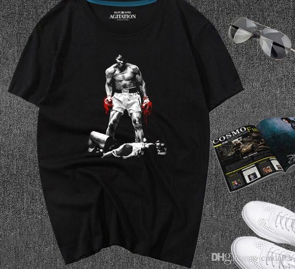 

muhammad ali ring фото красные перчатки для взрослых футболка бокс футболки черный, White;black