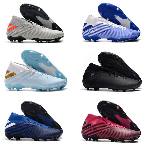 

2020 new arrive mens messi nemeziz 19.3 laceless fg ace 19+x slip-on soccer shoes football high ankle outdoor boots cleats size us6.5-11