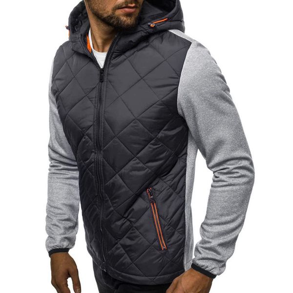 

человек толстовки streetwear повседневный длинным рукавом лоскутная толстовка с капюшоном толстовка топ tee outwear клобук pour hommes повсе, Black