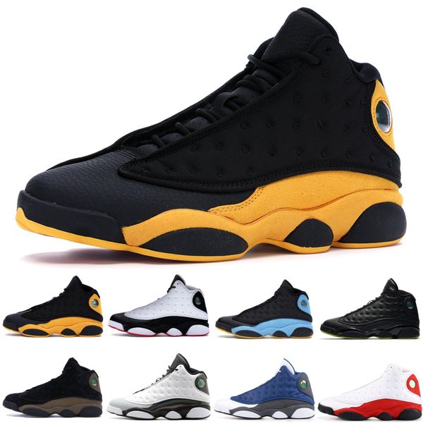 

cap and gown men basketball shoes 13 13s atmosphere grey lakers black infrared phantom hyper chicago many colors size 8-12 ing, White;red