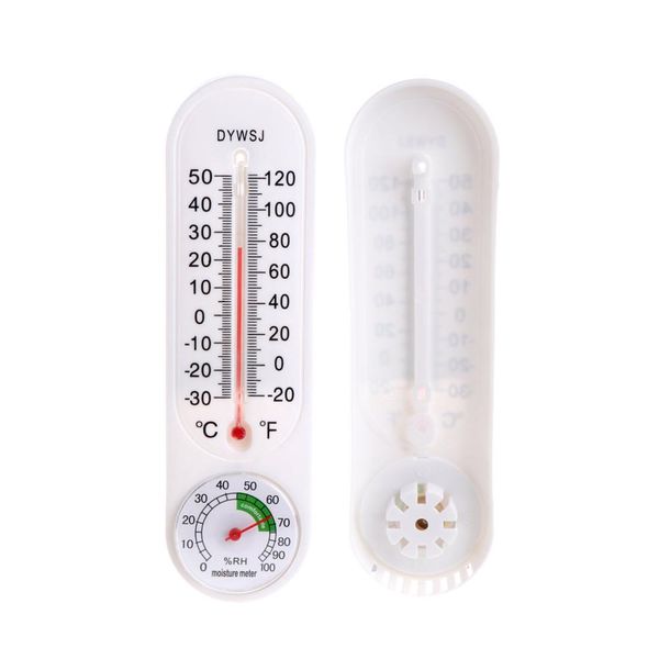

wall hung thermometer hygrometer temperature for indoor outdoor garden office, Black;white