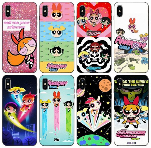 

tongtrade] painted lovely powerpuff girls case for iphone 11 pro x xs max 8s 8 7s 7 6s 6 samsung a50 huawei p smart sony xperia z3 tpu case