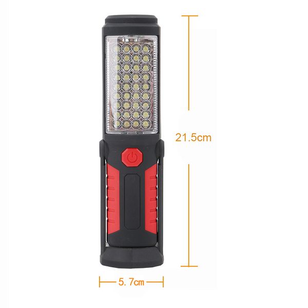 

camping flashlights hiking led lighting 36 + 5led work usb charging car